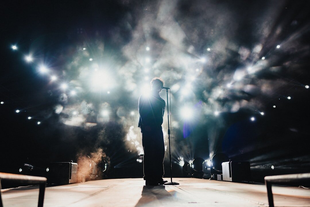 comedian performing on stage