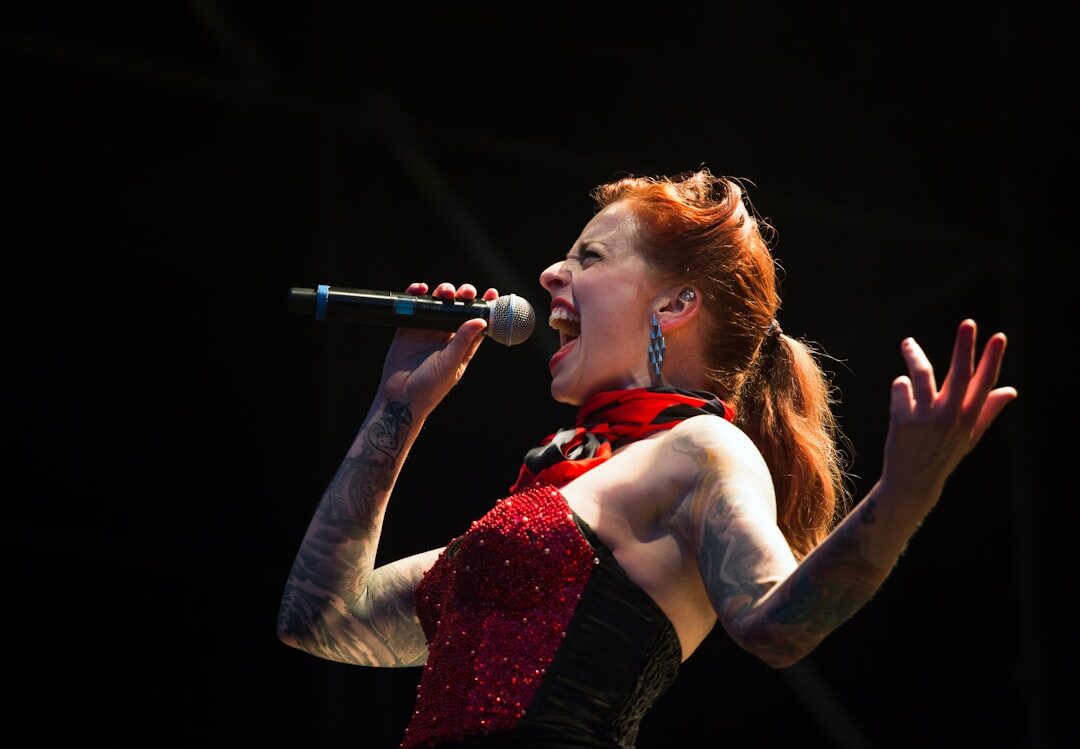 singer performing on stage