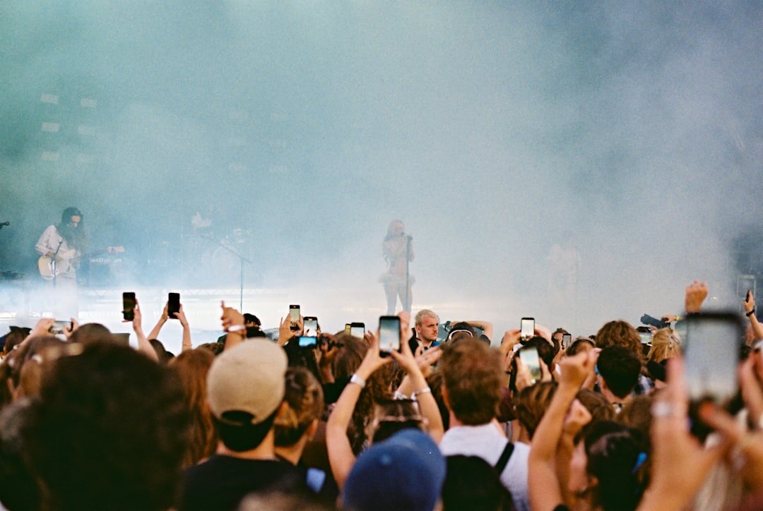 Large crowd at an outdoor concert event