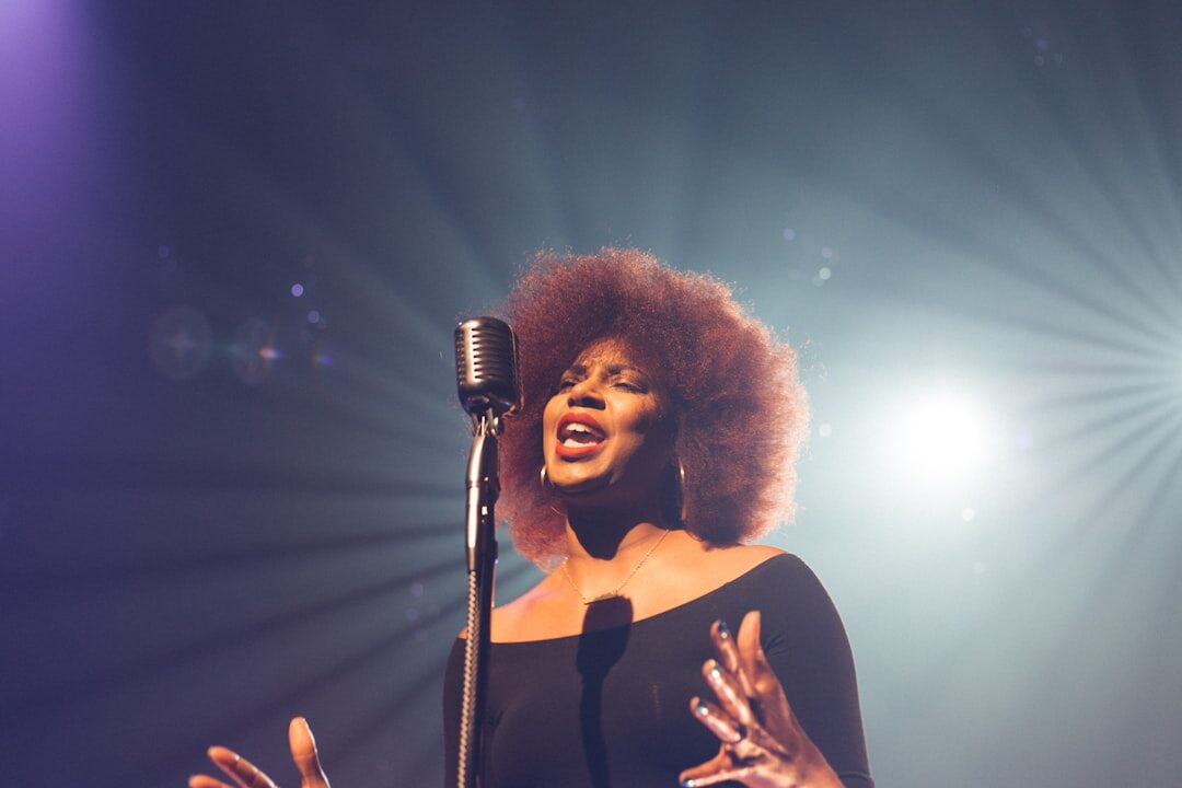 female singer on stage